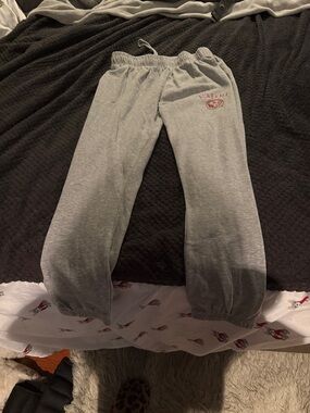 MV Sport Gray Sweatpants with Crimson Alabama Logo